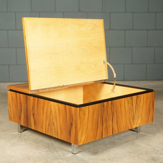 Vintage Design Coffee Table with Storage – 1960s – Chrome (photo 7 of 14)
