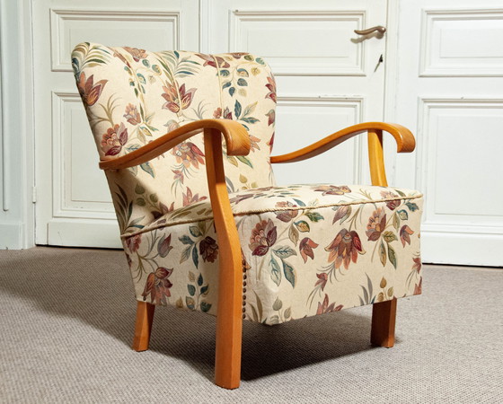 Image 1 of 1940s Jacquard Armchair, Sweden