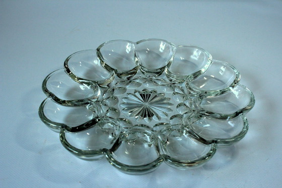 Image 1 of Piatto per uova in vetro cristallo - piatto per uova - vintage anni '60