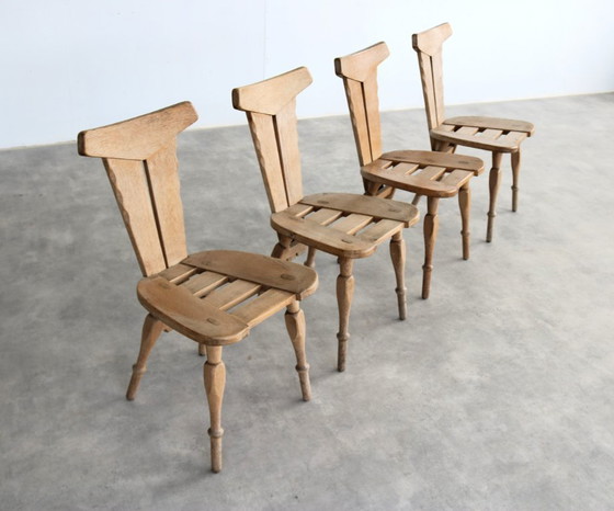 Image 1 of 4x Esszimmerstühle im Stil des Brutalismus