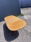 Vintage eiken eettafel uitschuifbaar massief 