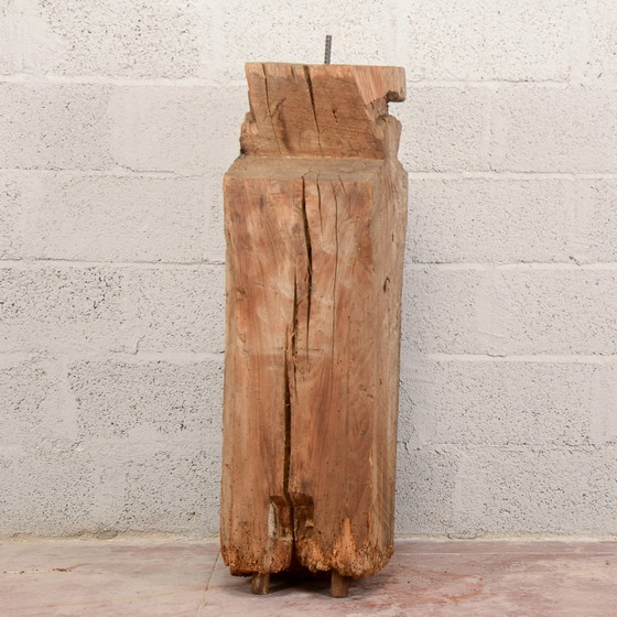 Base de Estatua Columnas Pedestal con Viga Decorativa – Hierro, Rustic (photo 3 of 14)