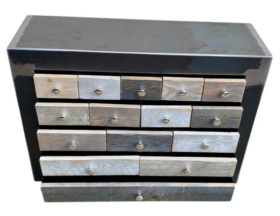 Image 1 of Cassettiera in metallo Loftboutik con 15 cassetti, anni 2010