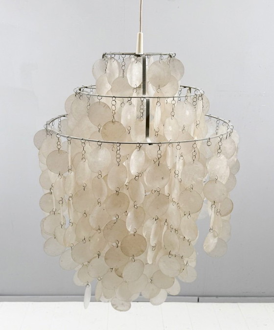 Image 1 of Pendelleuchte/Deckenlampe von Verner Panton, Muschel, Modell:'Fun', 1960er Jahre