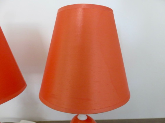 Image 1 of Paar Nachttischlampen im Design der 70er/80er Jahre aus Keramik