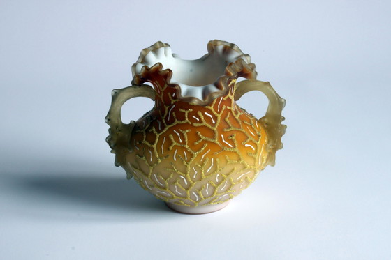 Image 1 of Victorian Glass Coralene Vase, Late 19th Century