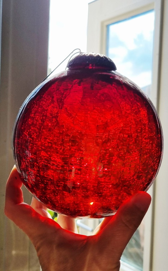Vintage crackled glass Christmas ornament set of 2, Decorative Objects, Metal, Purple (photo 13 of 15)