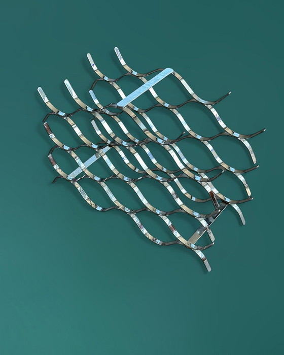 Image 1 of Designer Wijnrek Staal voor 17 Flessen Flessenhouder