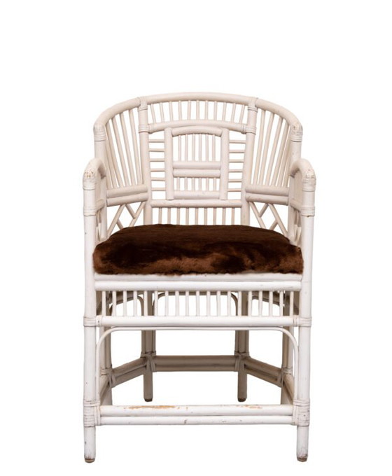 Set vintage Chippendale Brighton Pavilion rattan chair and table 1960s – Armchairs (photo 15 of 40)