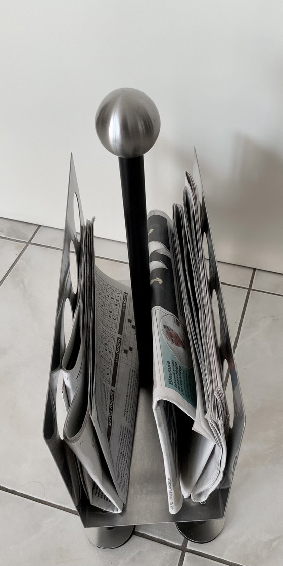 Image 1 of Vintage Design Postmodern Magazine Rack 1980s-90s.