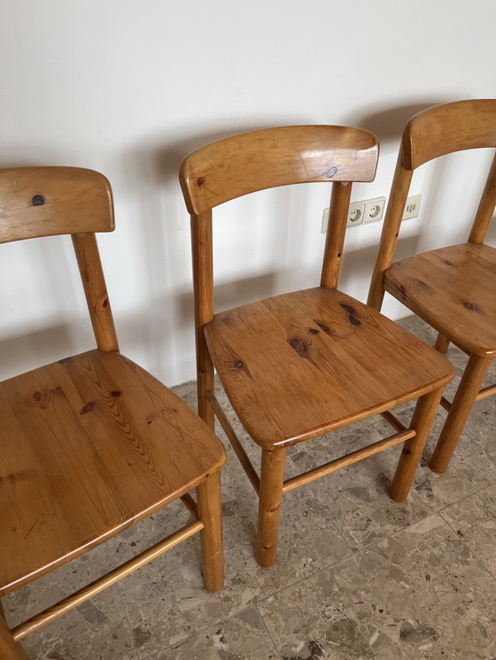 Image 1 of Originele Rainer Daumiller stoelen gemaakt van massief grenenhout.