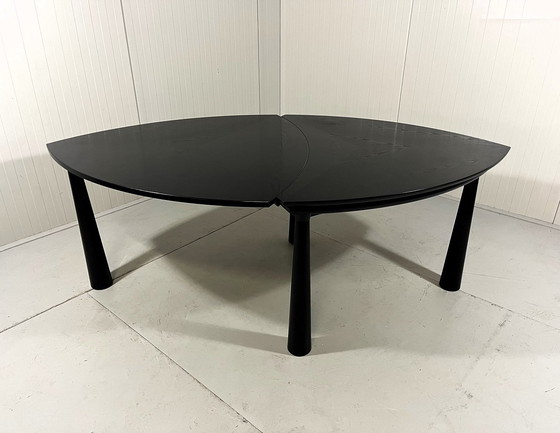 Image 1 of Table à manger extensible en frêne noir 1980-90's