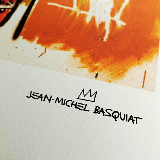Image 1 of Lithographie en édition limitée de Jean-Michel Basquiat, numérotée au crayon.