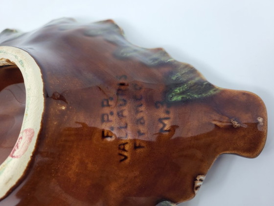 Image 1 of Taza de cerámica verde Vallauris Francia Costa Azul 1970