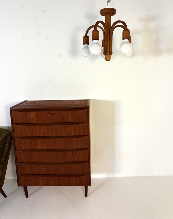 Image 1 of Vintage teakhouten plagonnière ‘Candela’, Domus ‘80