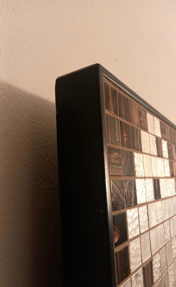 Image 1 of Pannello decorativo a mosaico originale Bisazza “Winter Flowers Oro/Nero”