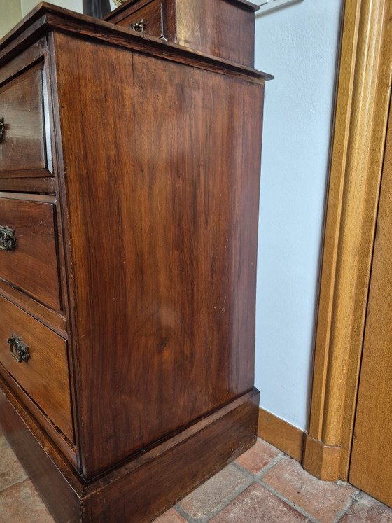 Cómoda antigua inglesa de caoba estilo georgiano con armarios superiores originales – Circa 1780 – Wood (photo 4 of 10)