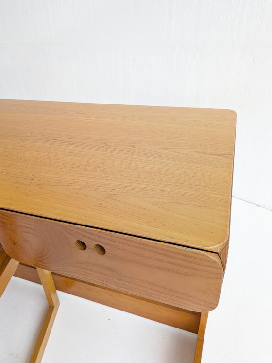 Image 1 of Escritorio y sillón a juego de mediados de siglo, diseñados por Derk Jan De Vries en la década de 1970.