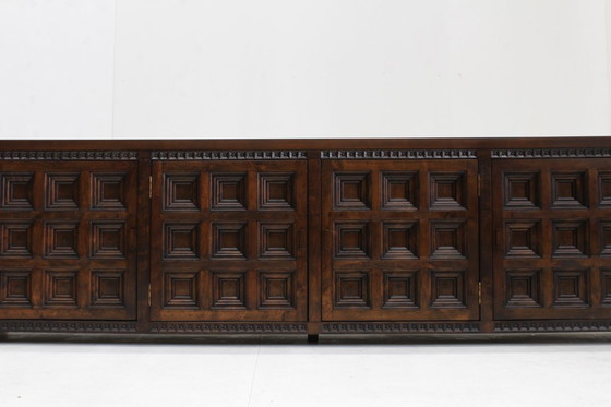 Image 1 of Vintage Spanish Brutalist Sideboard Dresser