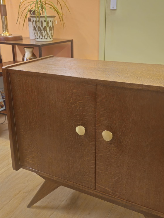 Image 1 of Platine vinyle vintage compacte, petit buffet, petit meuble audio pour salle de bain, mobilier de salle de bain