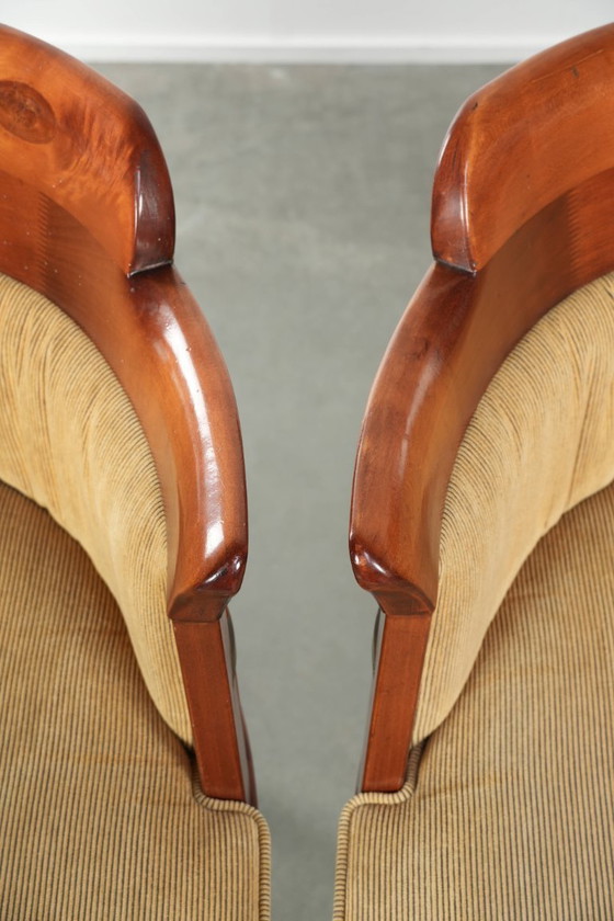 Image 1 of 2 x Schuitema design bijzet/ bureau/ eetkamerstoel uit de Shaker serie met een houten frame, luxe gele stoffen bekleding