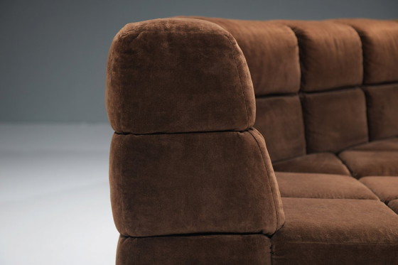 Image 1 of Very rare Castell Sofa in original fabric by Hans Hopfer for Wiener Werkstätte