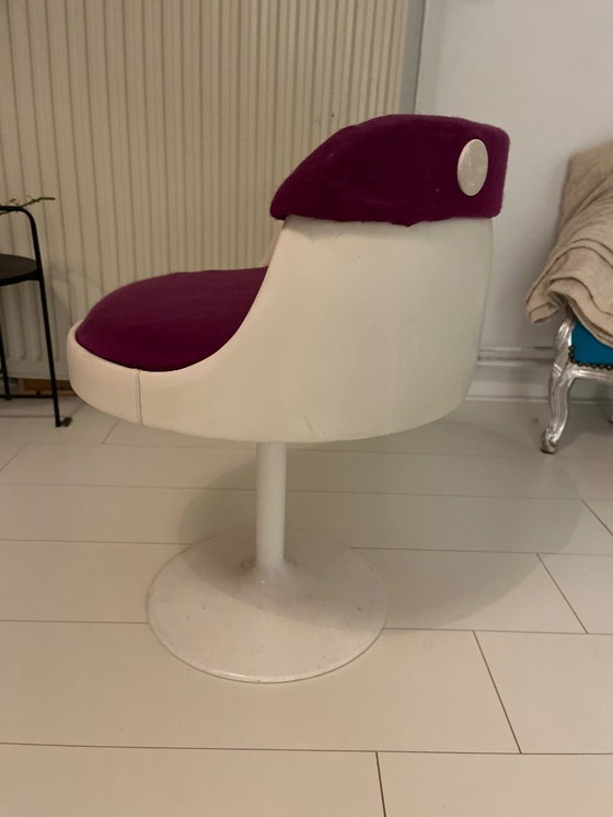 Image 1 of Chaise tulipe vintage « ère spatiale » (également appelée chaise tulipe), un design emblématique des années 1970