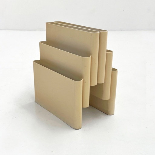 White Magazine Rack by Giotto Stoppino for Kartell, 1970s