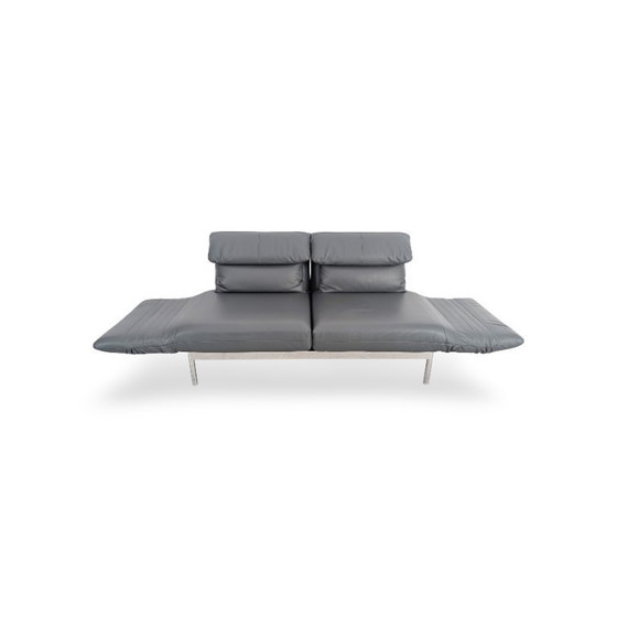 Image 1 of Original Rolf Benz Plura Sofa, designer couch, leather, two-seater, grey