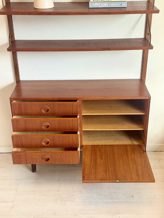 Image 1 of Mueble de pared danés – Muebles HG – Teca – Años 60