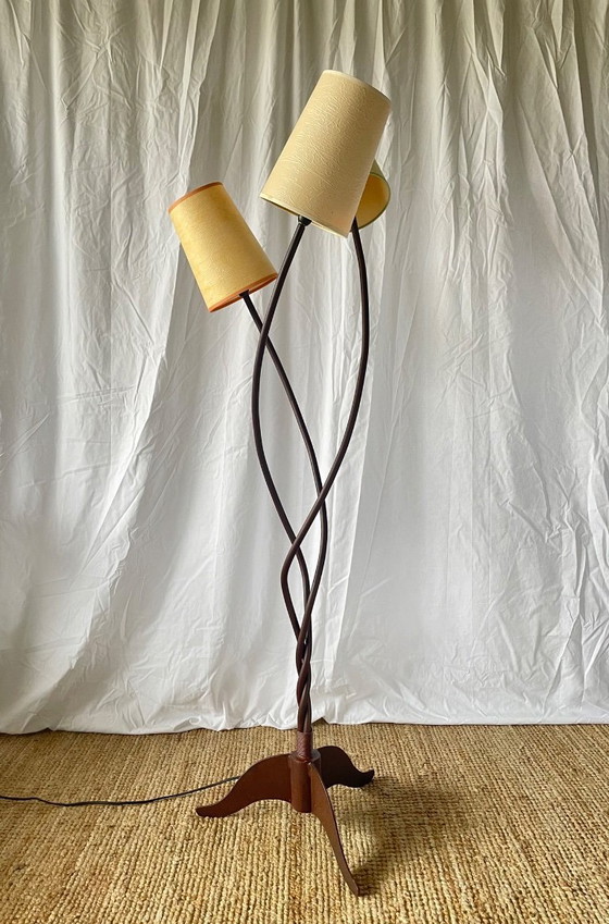 Image 1 of Lampadaire fer forgé artisanal studio Pescatore