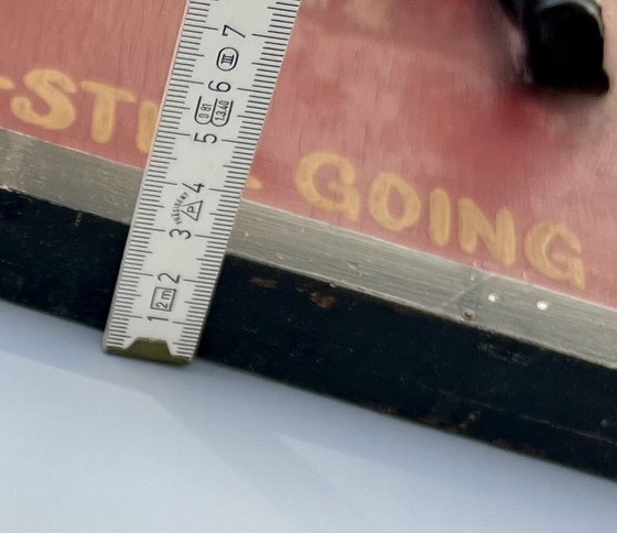 Image 1 of JOHNNIE WALKER – Original vintage wooden plaque with 3D relief figure “The Striding Man” (ca. 1970s)