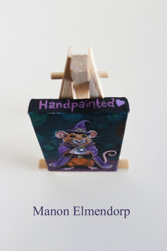 Image 1 of Handgemaltes Mausbild „Der große Magier“