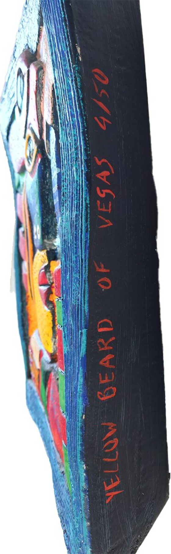 Image 1 of Clemens Briels - Placa de pared rara: "Barba Amarilla de Las Vegas" - ¡Firmada y certificada!