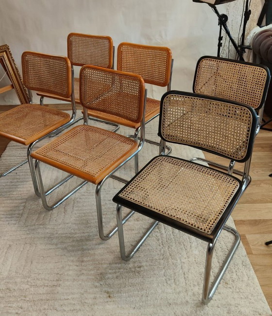 Sedia Cesca B32 Nera di Marcel Breuer, Italia – Sedie da pranzo, Rattan, Wood, Vintage (photo 11 of 15)