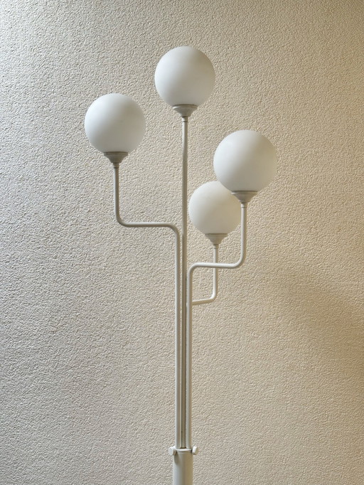 Space Age Floor Lamp with Four Rotating Glass Globes