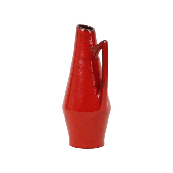 Image 1 of Seltene rote Design-Vase Heinz Siery