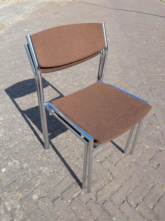 Image 1 of Set van 2 Vintage Gijs van der Sluis Eetkamerstoelen – Jaren 70 Dutch Design