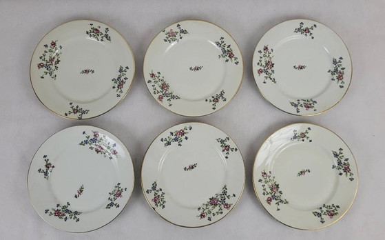 6 platte borden versierd met weerhaken – Servies, Porcelain (photo 3 of 12)