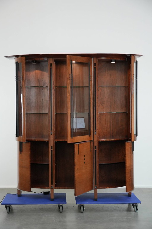 Grande vetrina/credenza in stile Art Déco di Schuitema della serie Decoforma con illuminazione