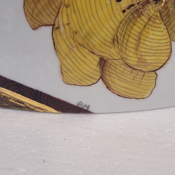 Image 1 of Vase „Gelber Hibiskus“, Valbonne, Limoges-Porzellan, 2002 – Frankreich