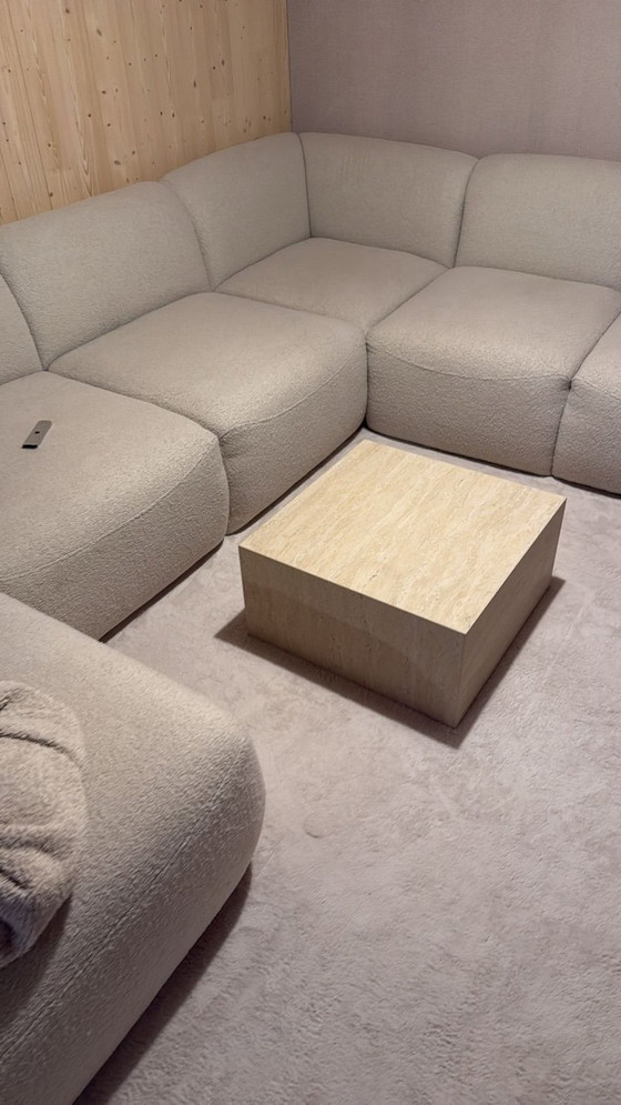 Image 1 of Divano angolare Caesar 5 posti – Tessuto Teddy – Beige