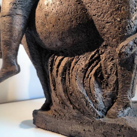 Artista Scuola di Liegi, Ragazza con asino, 1970, Terracotta – Sculture, Ceramic (photo 9 of 12)
