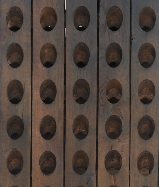 Image 1 of Rastrelliera per champagne francese d'epoca da 100 bottiglie/editore di vino