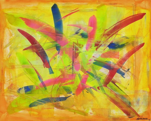 Parscha MIRGHAWAMEDDIN - Confetti Cannon XXL - Artist's Canvas