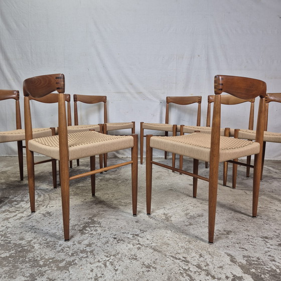 Image 1 of H.W. Klein, sedie danesi vintage Bramin, nuove in corda di carta