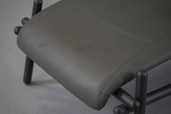 Image 1 of Donovan Grey Leather Chaiselongue By Giuseppe Vigano For Cattelan , Italy 2000’s