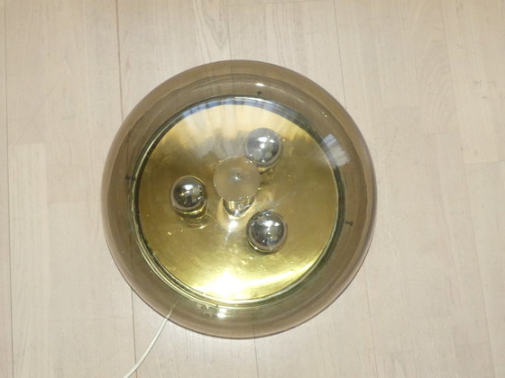 Kaiser Ceiling Light Plafonier Sconce Smoked Glass Brass – Kaiser Leuchten (photo 9 of 18)