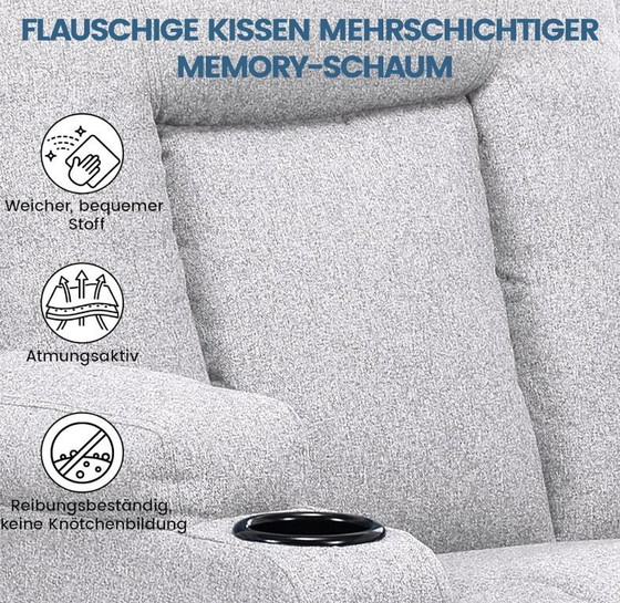 Image 1 of Sillón Relax de Lujo con Respaldo Ajustable Gris ¡Nuevo!