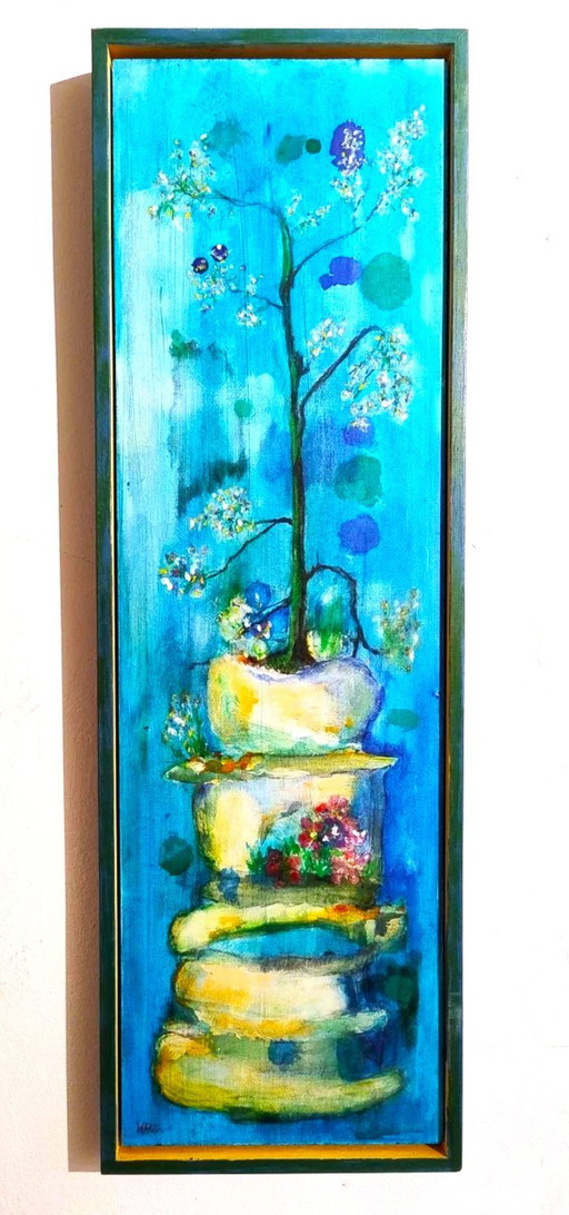 Pittura Kitty Blüm Crescita della roccia